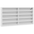 Vitrina de madera de ingeniería blanca 100x8,5x50