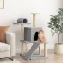 Rascador para gatos con postes de sisal gris claro 110,5