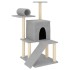 Rascador para gatos con postes de sisal gris claro 110,5