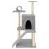 Rascador para gatos con postes de sisal gris claro 110,5