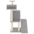 Rascador para gatos con postes de sisal gris claro 110,5