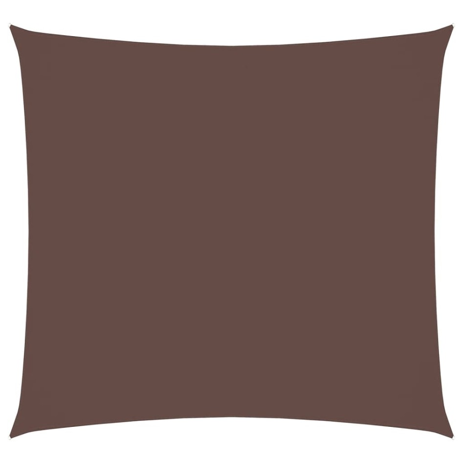 Toldo de vela cuadrado tela Oxford marrón 3x3