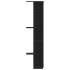 Estantería de pared de esquina madera negra 36,5x36,5x140