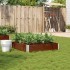 Jardinera de madera maciza de pino marrón 100x100