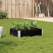 Jardinera de madera maciza de pino negro 80x60 cm