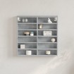 Vitrina de madera de ingeniería gris hormigón 60x8,5x58 cm