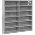 Vitrina de madera de ingeniería gris hormigón 60x8,5x58
