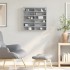 Vitrina de madera de ingeniería gris hormigón 60x8,5x58