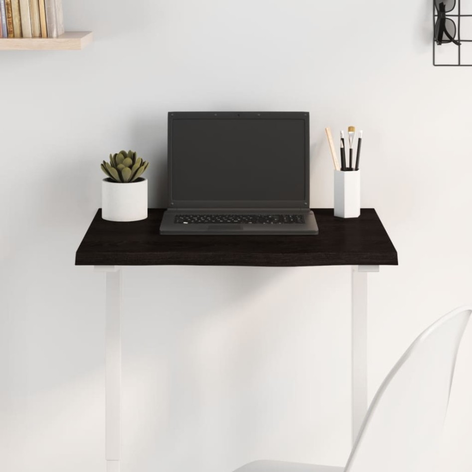 Tablero de mesa madera roble tratada marrón oscuro 60x40x2