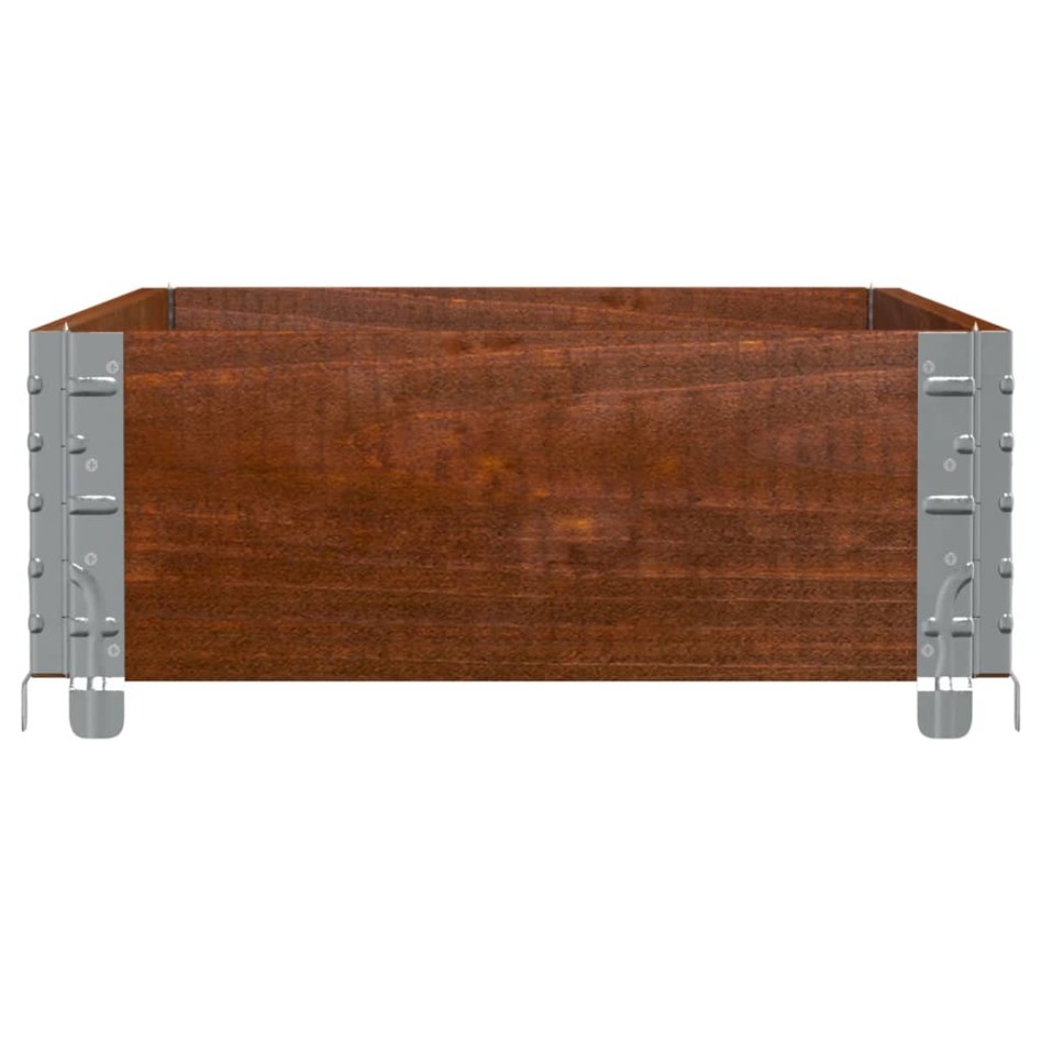 Collar de palet madera maciza de pino marrón 100x50