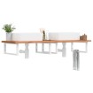 Soportes estante de lavabo 2 uds rectangular acero blanco