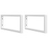 Soportes estante de lavabo 2 uds rectangular acero