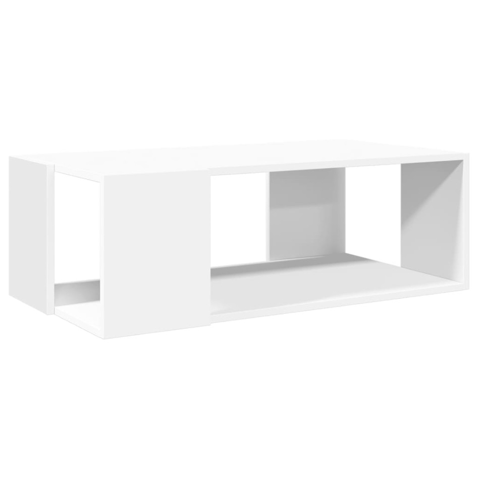 Mesa de centro madera de ingeniería blanca 89,5x48x30