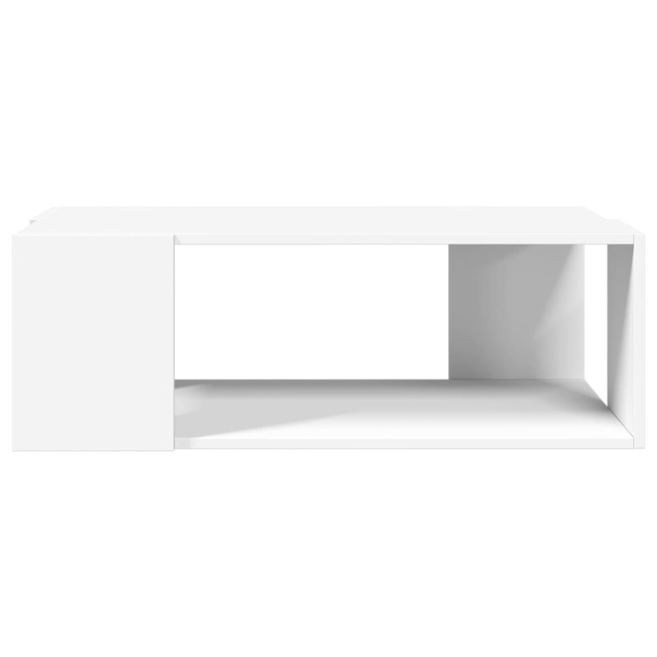 Mesa de centro madera de ingeniería blanca 89,5x48x30