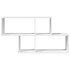 Estantería de pared madera ingeniería blanco 100x20x53
