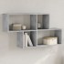Estante de pared madera ingeniería gris hormigón 100x20x53