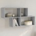 Estante de pared madera ingeniería gris Sonoma 100x20x53
