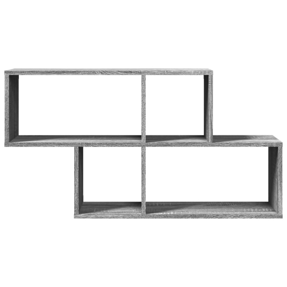 Estante de pared madera ingeniería gris Sonoma 100x20x53