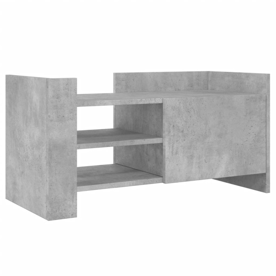 Mueble de TV madera ingeniería gris hormigón 80x35x40