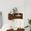 Estante pared madera ingeniería roble ahumado 70,5x35x30,5 cm