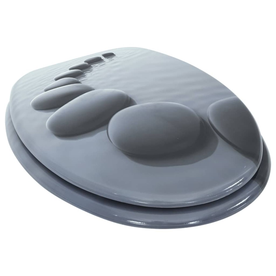 Asiento inodoro WC con tapa de cierre suave MDF diseño