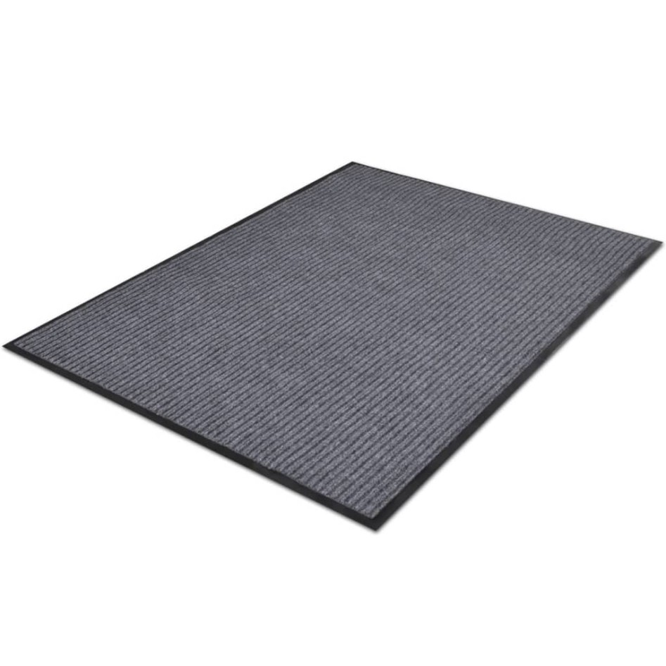 Alfombra de entrada PVC gris 120x180