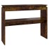 Mesa consola madera contrachapada roble ahumado 102x30x80