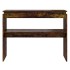 Mesa consola madera contrachapada roble ahumado 102x30x80