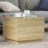 Mesa de centro con luces LED roble Sonoma 50x50x40