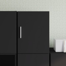 Armario de pared madera de ingeniería negro 30x42,5x40