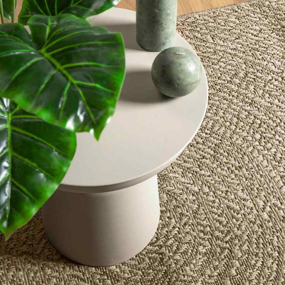 Alfombra ZIZUR apariencia yute interior exterior beige