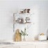 Estantes de pared 2 uds acero inoxidable plateado 50x40x3