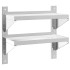 Estante de pared acero inoxidable plateado 50x23,5x48