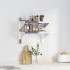 Estante de pared acero inoxidable plateado 50x23,5x48