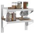 Estante de pared acero inoxidable plateado 50x23,5x48