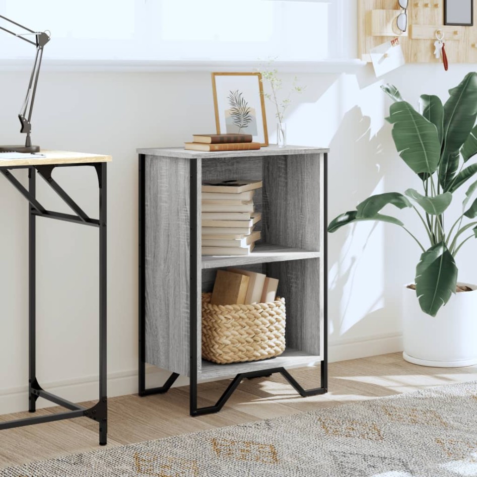 Estantería madera de ingeniería gris Sonoma 50x31x74,5