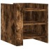 Mesita de noche madera de ingeniería roble ahumado 45x50x50