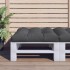 Cojín para sofá de palets de tela negro 70x70x12