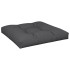 Cojín para sofá de palets de tela negro 70x70x12