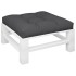 Cojín para sofá de palets de tela negro 70x70x12