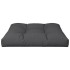 Cojín para sofá de palets de tela negro 70x70x12