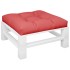 Cojín para sofá de palets de tela rojo 80x80x12
