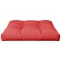 Cojín para sofá de palets de tela rojo 80x80x12