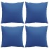 Cojines de sofá 4 unidades tela azul royal 50x50