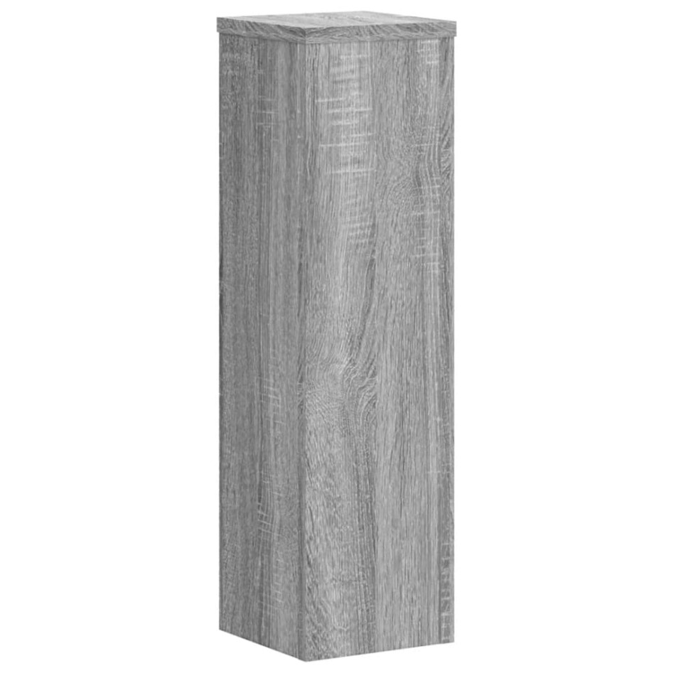 Soportes de plantas 2 uds madera gris Sonoma 17x17x60