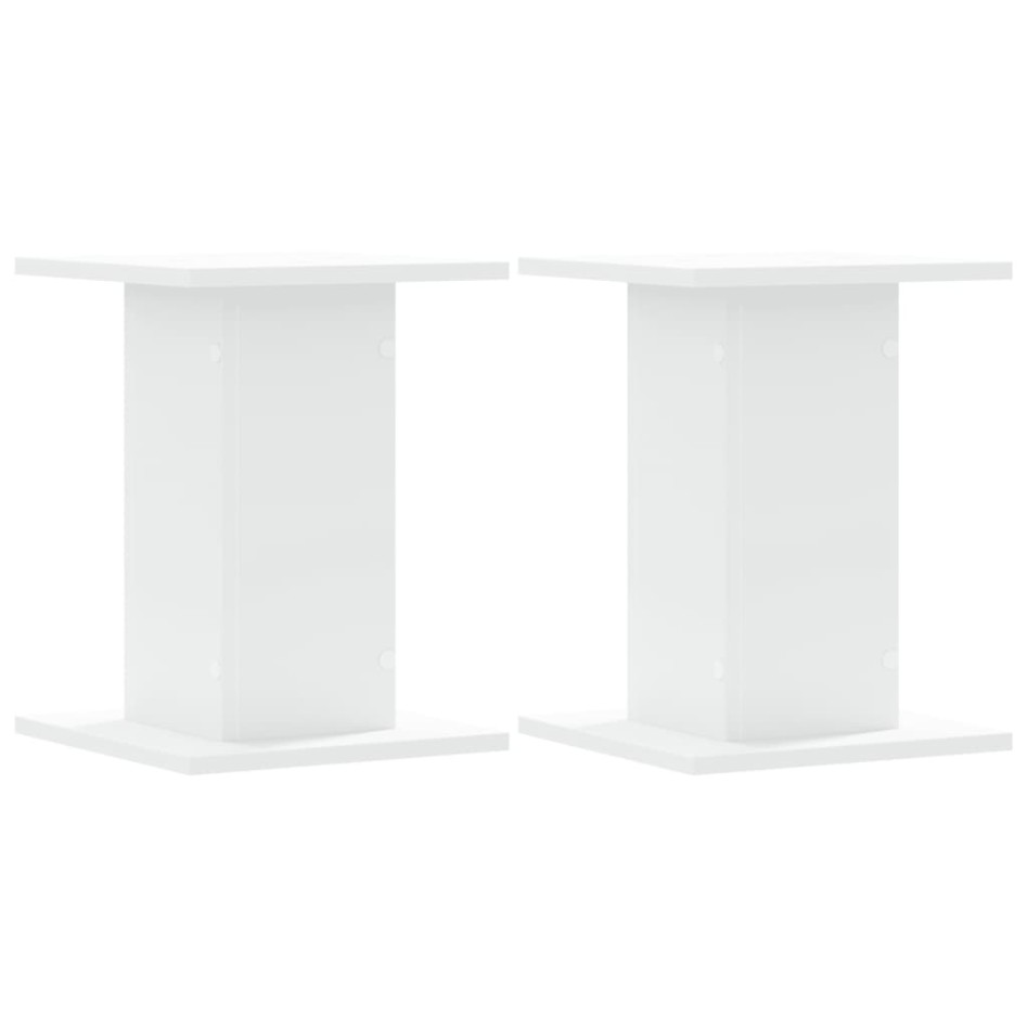 Soportes de plantas 2 uds madera ingeniería blanco 30x30x40