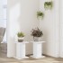 Soportes de plantas 2 uds madera ingeniería blanco 30x30x40