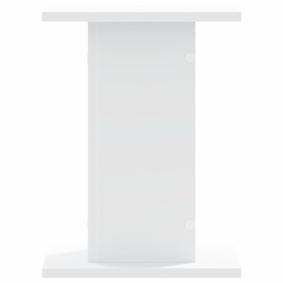 Soportes de plantas 2 uds madera ingeniería blanco 30x30x40