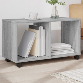 Armario con ruedas madera ingeniería gris Sonoma 72x33x42,5