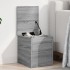 Caja de almacenaje madera ingeniería gris Sonoma 30x35x35